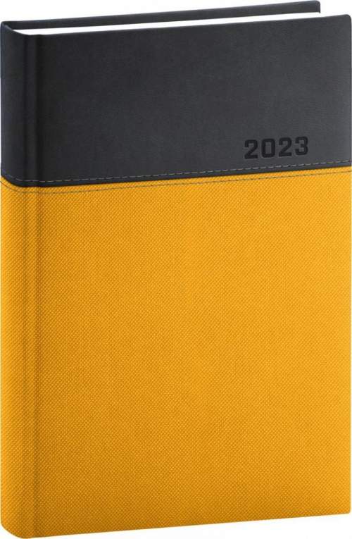 Prescogroup  Diář 2023: Dado - žlutočerný, denní, 15 × 21 cm