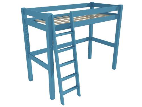 Patrová zvýšená postel 8X8 04A Rozměr: 90 x 200 cm, Barva: barva modrá