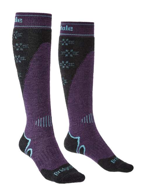 Bridgedale ponožky Ski Midweight+ Merino Performance Women’s Velikost: L / Barvy: dark purple