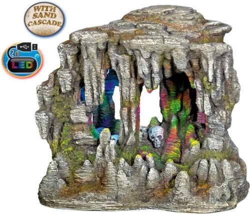 Nobby jeskyně s LED a pískovou kaskádou 22,5 x 14,7 x 21 cm