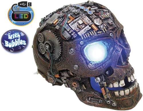 Nobby Cyborg lebka s LED 20,8 x 13,7 x 15 cm