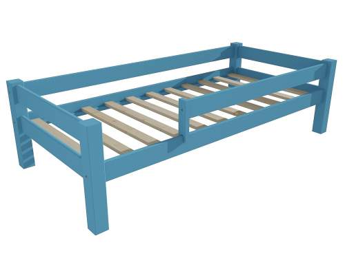 Dětská postel 8X8 01C se zábranou Rozměr: 80 x 160 cm, Barva: barva modrá