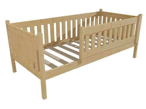 Dětská postel M 012 NEW* se zábranou Rozměr: 80 x 200 cm, Barva: bezbarvý lak