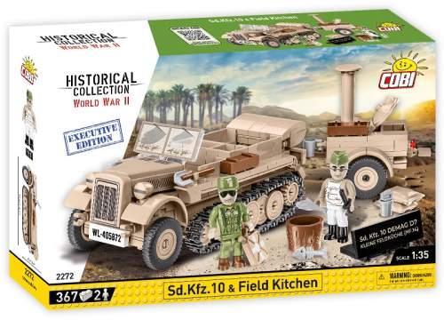 Cobi 2272 Německé polopásové vozidlo Sd.Kfz. 10 s polní kuchyní EXECUTIVE EDITION