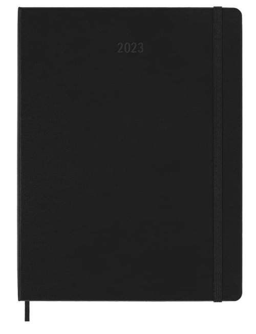 Moleskine Plánovací zápisník 2023 černý XL, tvrdý