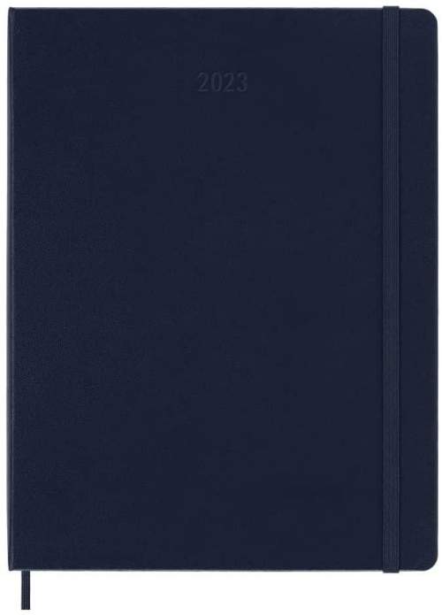 Moleskine Plánovací zápisník 2023 modrý XL, tvrdý