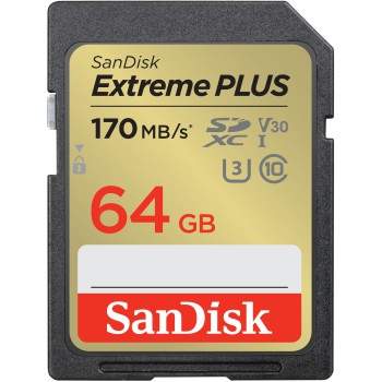 SanDisk SDXC 64GB Extreme PLUS + Rescue PRO Deluxe (SDSDXW2-064G-GNCIN)