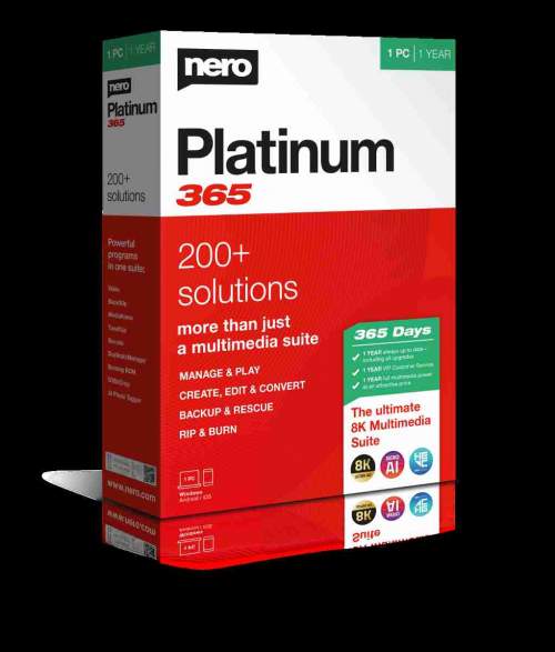 Nero Platinum 365  - CZ - ESD licence na 1 rok, EMEA-12220035/1444