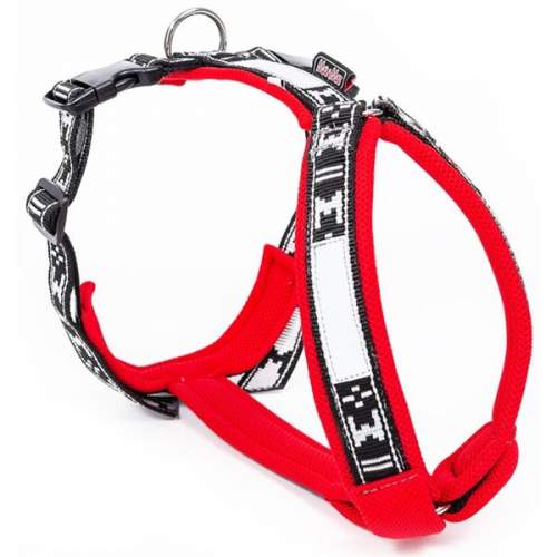 ManMat Postroj nylon Smart červený XS -krk 37-40cm