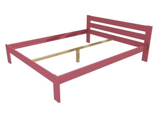 Manželská postel VMK005A masiv borovice Rozměr: 120 x 200 cm, Barva: barva růžová
