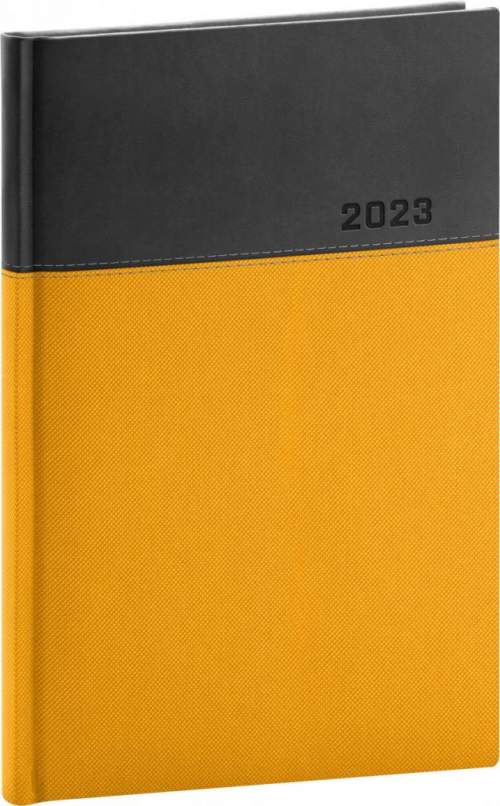 Prescogroup Diář 2023: Dado - žlutočerný, týdenní, 15 × 21 cm