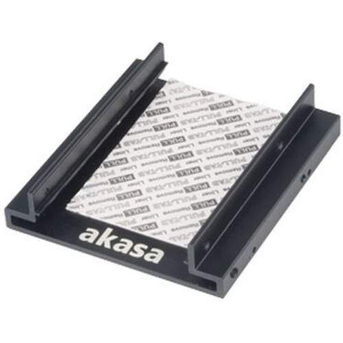 AKASA montážní kit  pro 2,5" HDD do 3,5" pozice, 2x 2,5" HDD/SSD, černý hliník