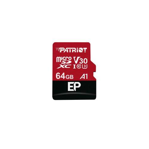 Patriot V30 A1 microSDXC - 64GB + adaptér; PEF64GEP31MCX