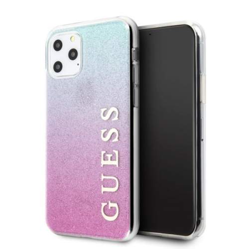 Guess iPhone 11 Pro Max Pink-blue Glitter Gradient