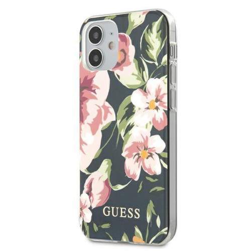 Guess iPhone 12 Mini 5.4" navy N°3 Flower Collection