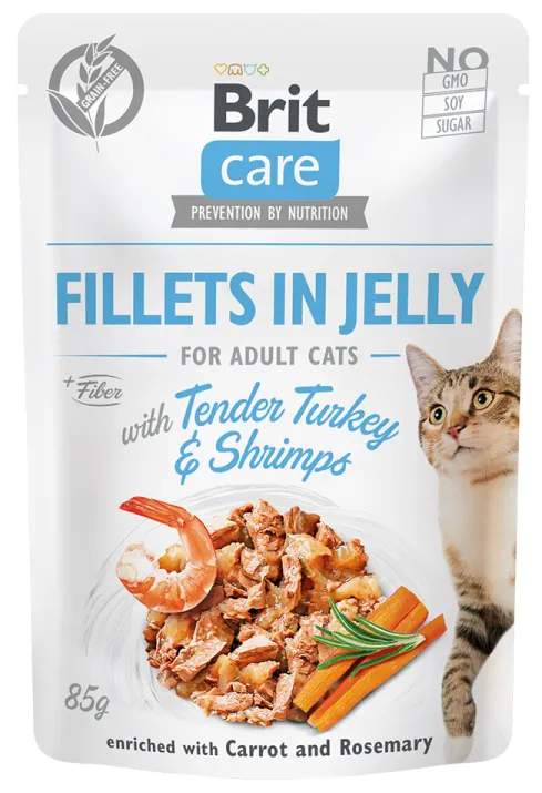 BRIT Care Fillets in Jelly Turkey & Shrimps 24 x 85 g
