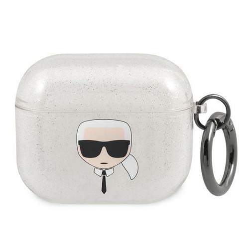 Karl Lagerfeld AirPods stříbrné