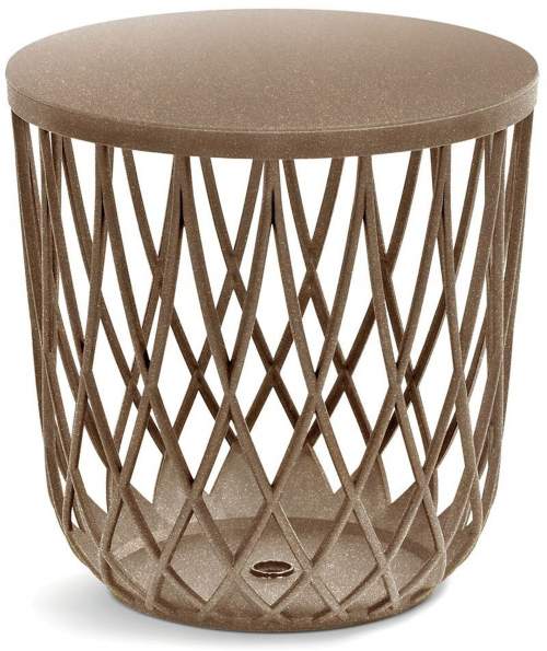 Prosperplast UNIQUBO ECO Wood Univerzální koš / stolek 44,7cm, 55l, kávová IKUB55TW