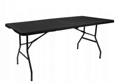 Malatec Skládací zahradní stůl černý 180 cm
