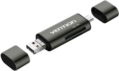 Vention USB 3.0 Multi-function Card Reader Gray Metal Type (CCHH0)