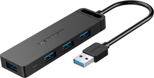 Vention 4-Port USB 3.0 Hub with Power Supply 0.5m Black (CHLBD)