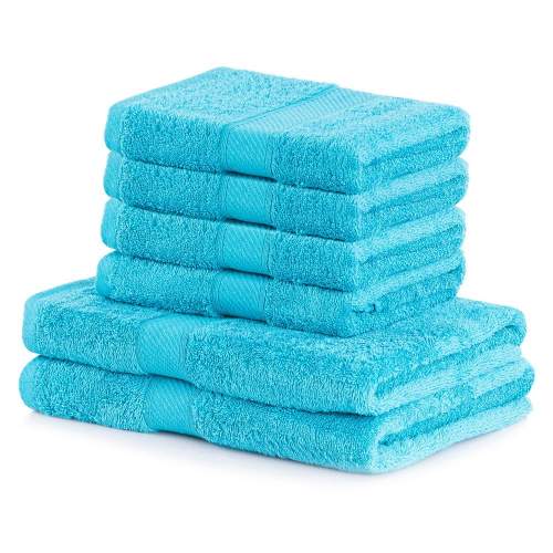 Set modrých ručníků DecoKing BAMBY, velikost 2*70x140+4*50x100