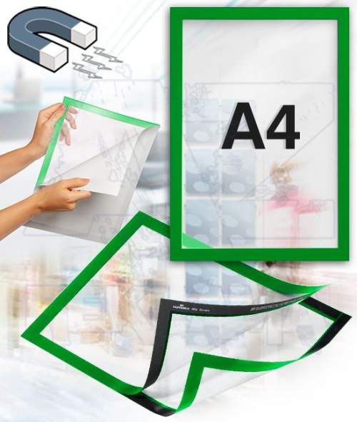 Durable Duraframe A4 - informační panel - A4, 2 ks, zelený