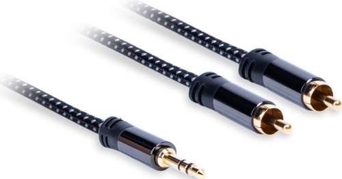 AQ Premium PA42007, kabel 3,5 mm Jack - 2xRCA, délka 0,75 m, xpa42007