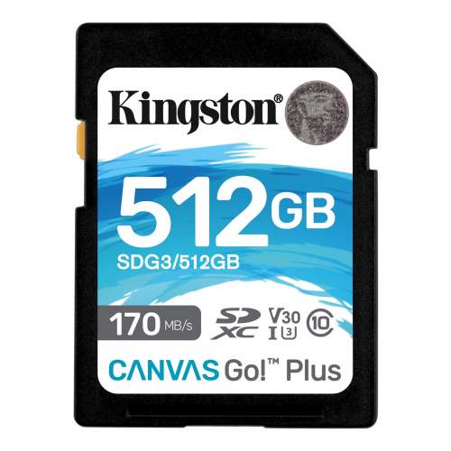 Kingston SDXC Canvas Go! Plus 512GB 170MB/s UHS-I U3 SDG3/512GB