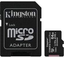 Kingston Micro SDXC Canvas Select Plus 100R 64GB 100MB/s UHS-I + adaptér SDCS2/64GB