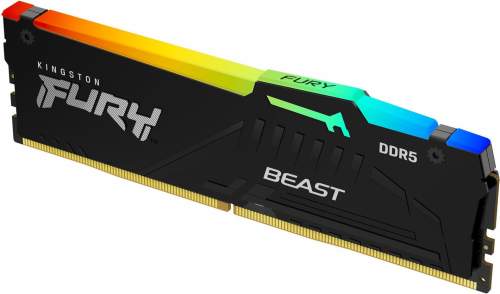 Kingston FURY Beast/ DDR5/ 16GB/ 5600MHz/ CL40/ 1x16GB/ RGB KF556C40BBA-16