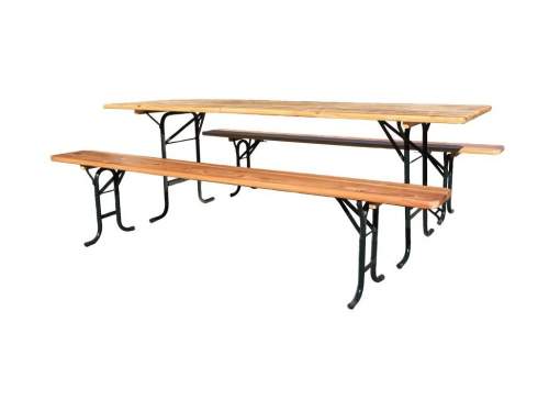 M.A.T. GROUP dřevo/kov stůl 2 lavice