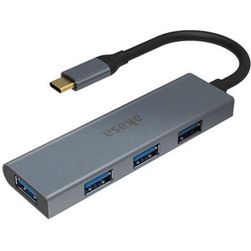 AKASA Hub USB-C 4x USB 3.0 port, Aluminium AK-CBCA25-18BK