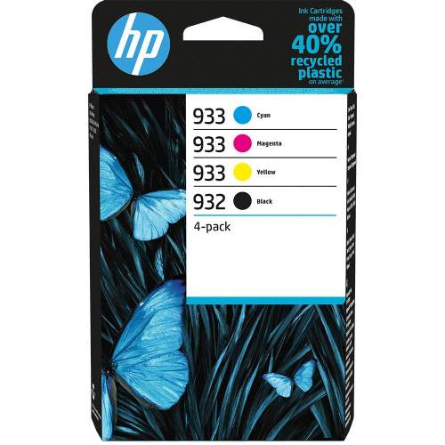 HP 932 BLACK / 933 CMY ORIGINAL/INK CARTRIDGE 4-PACK - 6ZC71AE