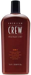 American Crew 3-In-1 MAXI šampon, kondicionér a sprchový gel 1000 ml
