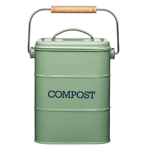 Zelená nádoba na kompostovatelný odpad Kitchen Craft Living Nostalgia, 3 l