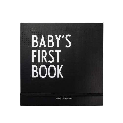 DESIGN LETTERS Deník miminka Baby's First Book - Black, černá barva, bílá barva, papír