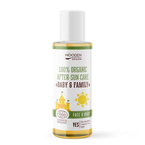 Baby & Family WoodenSpoon Dětský organický olej po opalování 100 ml