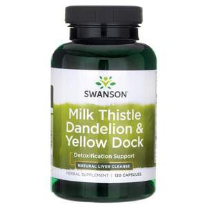 Swanson Milk Thistle Dandelion & Yellow Dock 120 ks