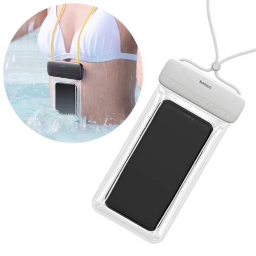 Baseus Waterproof vodotěsné pouzdro na mobil 7.2'', bílé (ACFSD-D02)