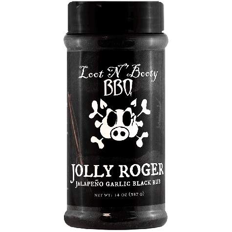Loot N' Booty BBQ Jolly Roger Jalapeno Garlic Black Rub 397 g
