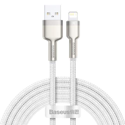 Baseus Cafule Series Metal Data Cable USB - Lightning 2.4A 2 m white (CALJK-B02)