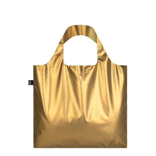LOQI METALLIC Matt Gold Skládací nákupní taška
