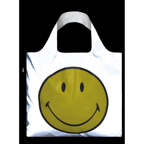 LOQI REFLECTIVE Smiley Skládací nákupní taška