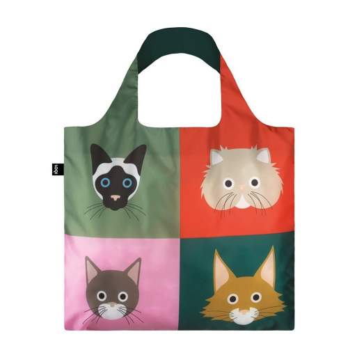 LOQI STEPHEN CHEETHAM Cats Skládací nákupní taška