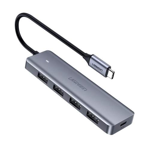 Ugreen CM219 HUB adaptér Micro USB / 4x USB, šedý (CM219 70336)