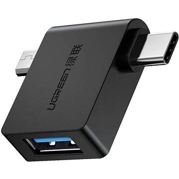 Ugreen OTG adapter USB USB 3.2 Gen 1 (5Gbps) - USB Type C / micro USB černá (30453)