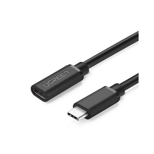 UGREEN USB Type C 3.1 Male to Female Cable Nickel Plating 0.5m (Black)