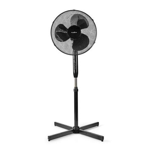 Nedis Stojanový Ventilátor | Průměr: 40 cm | 3-Rychlostní | Rotace | 40 W | Nastavitelná výška | Časovač vypnutí | Dálkové ovládání | Černá