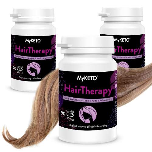 MyKeto Hair Therapy výživa pro pevné a husté vlasy 3 ks 270 kapslí
